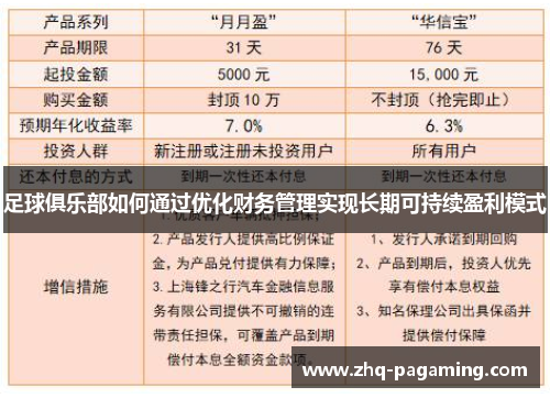 足球俱乐部如何通过优化财务管理实现长期可持续盈利模式